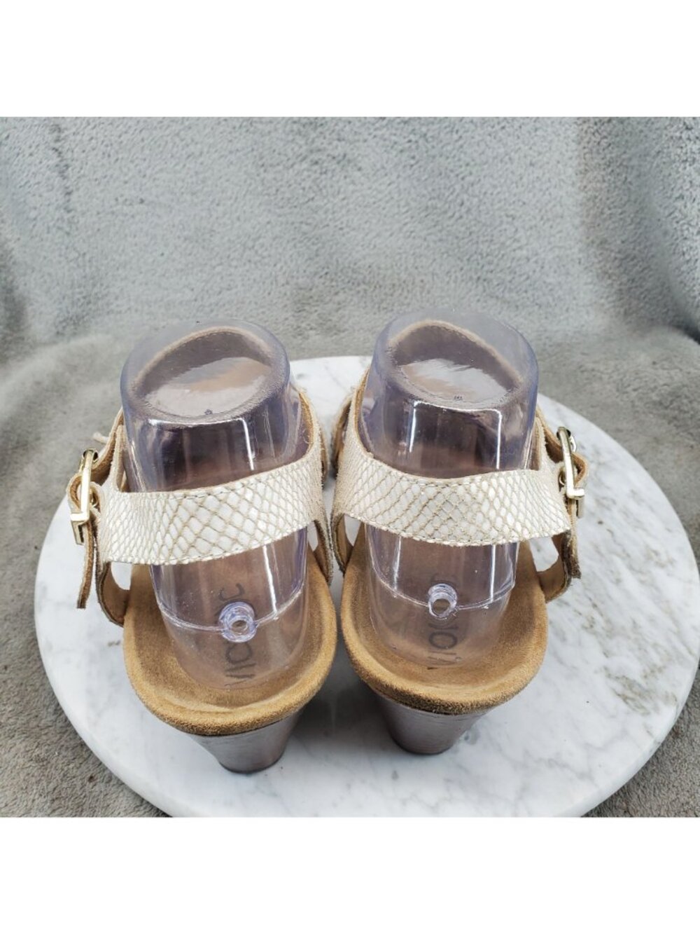 Vionic Shoes Womens Size 8 Noble Laurie White Leather Wedge Sandals - Picture 5 of 11